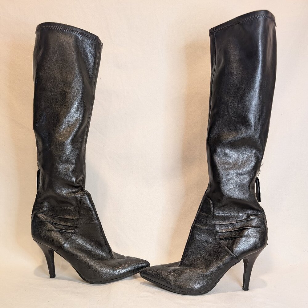 Nine West Fairvinda Women’s Knee High Pointy Toe Stiletto Heel Boots - Picture 3 of 8